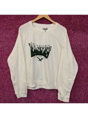 Junk Food Clothing Philadelphia Eagles Logo Crop Crewneck Sweatshirt 2XL